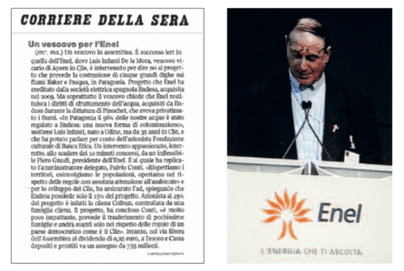 Vescovo Luis Infanti sul Corriere della Sera